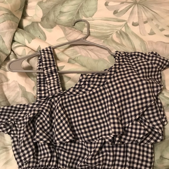 Blue gingham blouse - Picture 1 of 2